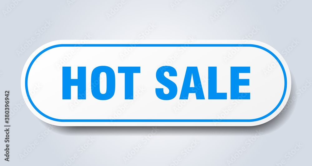 hot sale sign. rounded isolated button. white sticker hot sale sign. rounded isolated button. white sticker