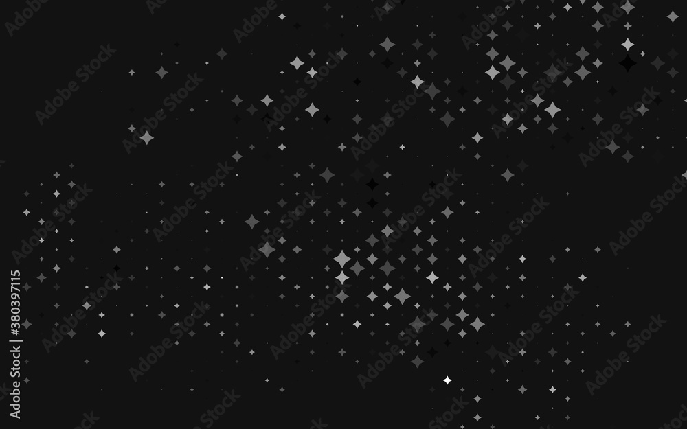 Light Silver, Gray vector texture with beautiful stars. Shining colored illustration with stars. The pattern can be used for wrapping gifts.