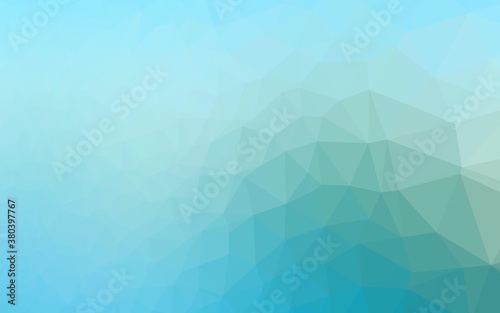 Light Blue, Green vector polygonal background. A vague abstract illustration with gradient. Triangular pattern for your business design.