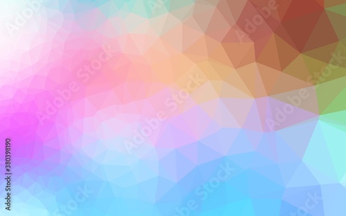 Light Multicolor, Rainbow vector abstract mosaic backdrop. A vague abstract illustration with gradient. New texture for your design.