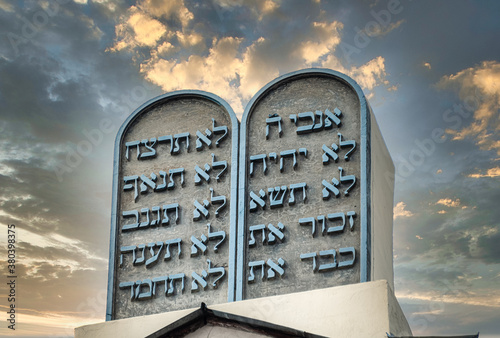 Slika na platnu 10 God commandments stones tablets