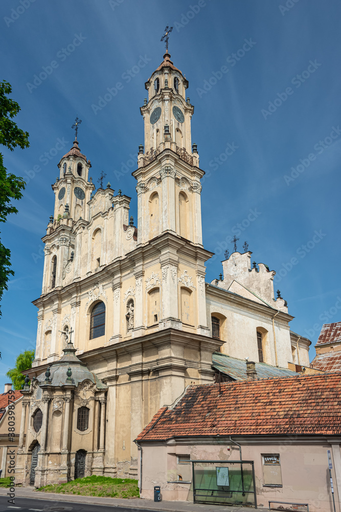 Catholic church of the Ascension, one of the most beautiful churches in vilnius
