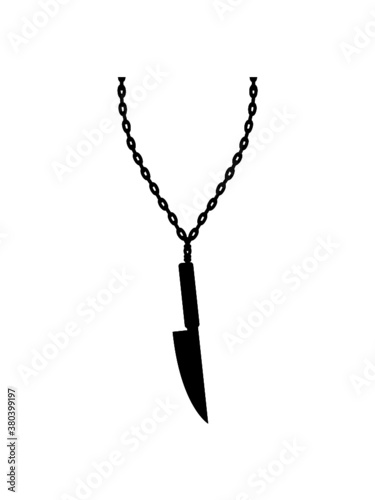 Schmuck Halskette Messer 