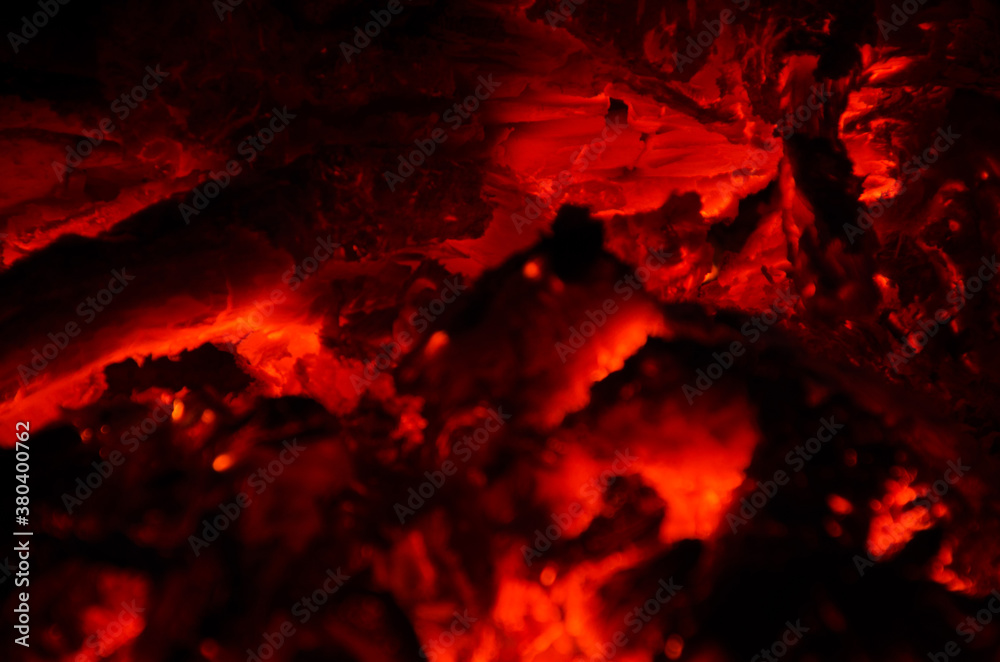 embers burn down in a hardwood fire