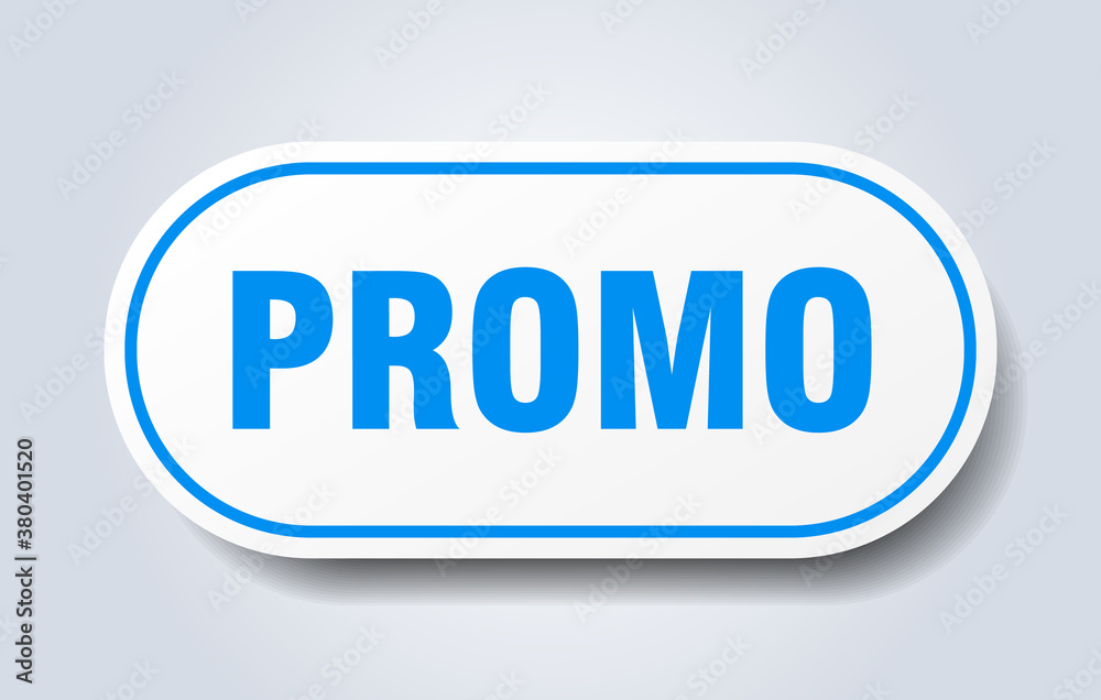 promo sign. rounded isolated button. white sticker promo sign. rounded isolated button. white sticker