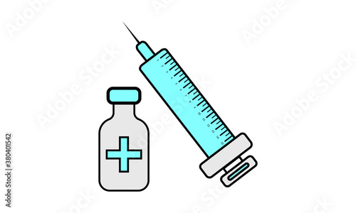 Medical injection syringe