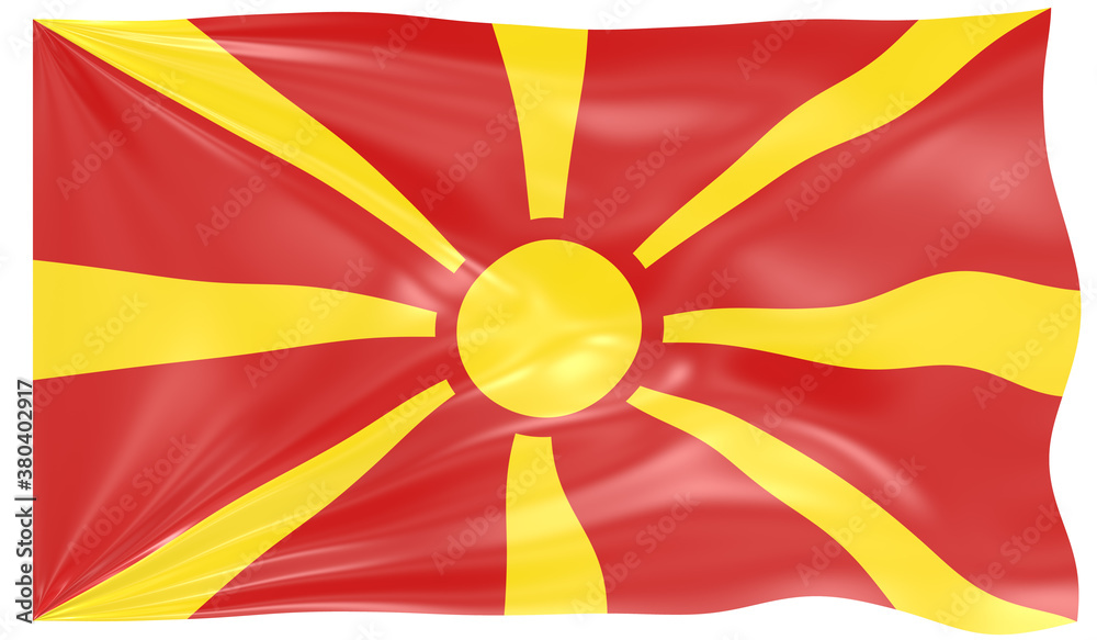 3d Illustration of a Waving Flag of Macedonia 3d Illustration of a Waving Flag of Macedonia