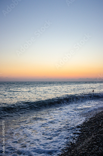twilight of the black sea. Adler Sochi