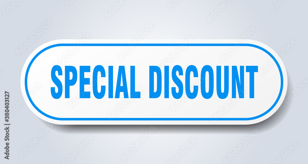 special discount sign. rounded isolated button. white sticker special discount sign. rounded isolated button. white sticker