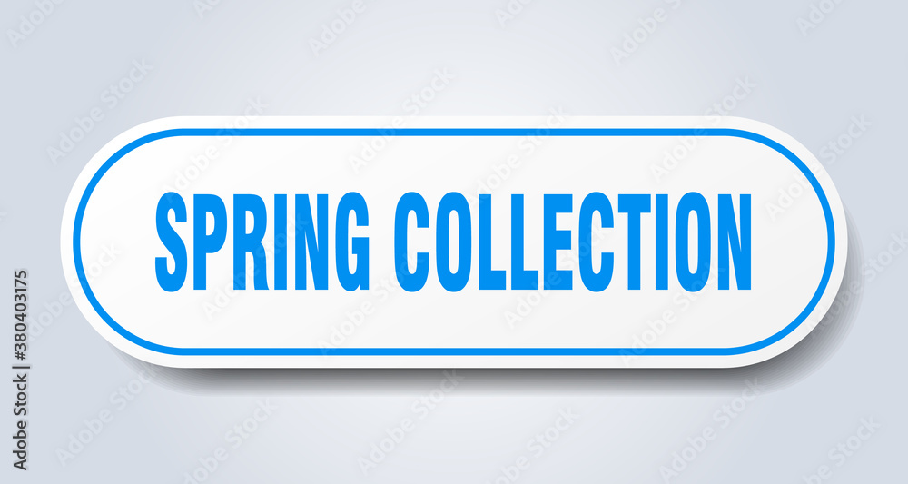 spring collection sign. rounded isolated button. white sticker spring collection sign. rounded isolated button. white sticker