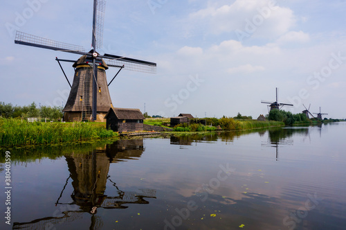 Windmills of Kinderdijk in South Holland, Netherlands