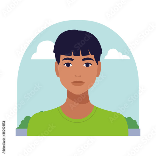 man avatar character isolated icon