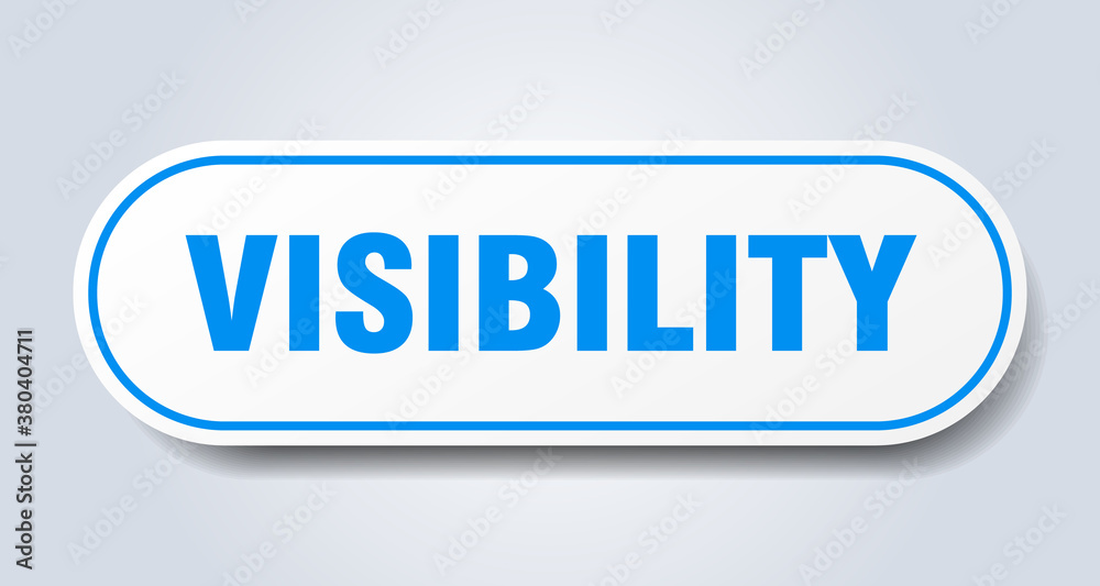 visibility sign. rounded isolated button. white sticker visibility sign. rounded isolated button. white sticker