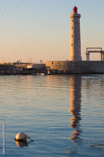A lighthouse on a dike of Sète
