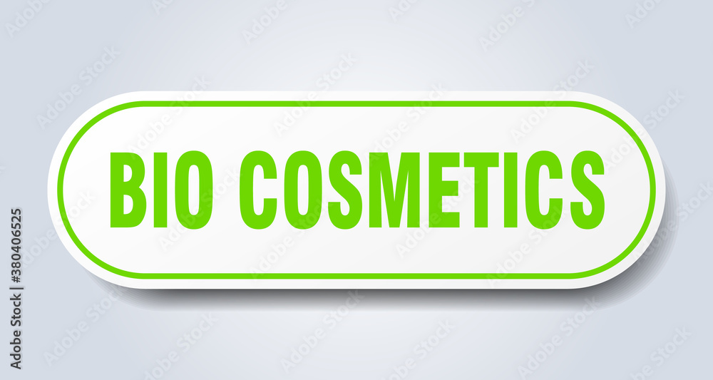 bio cosmetics sign. rounded isolated button. white sticker bio cosmetics sign. rounded isolated button. white sticker