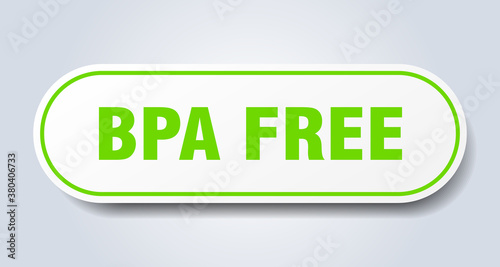 bpa free sign. rounded isolated button. white sticker