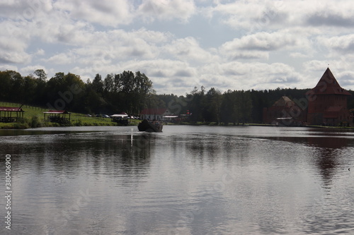 estate pier and ancient castle territory in Belarus