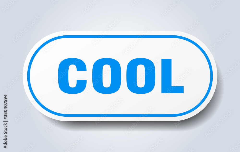 cool sign. rounded isolated button. white sticker cool sign. rounded isolated button. white sticker