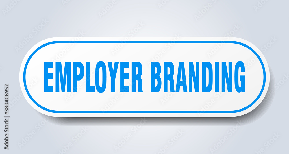employer branding sign. rounded isolated button. white sticker employer branding sign. rounded isolated button. white sticker