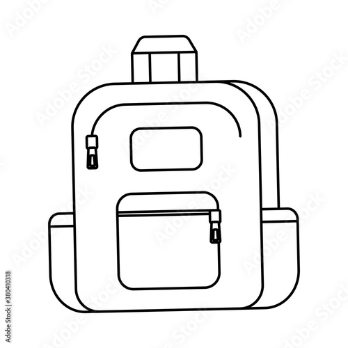 schoolbag bagpack supply isolated icon