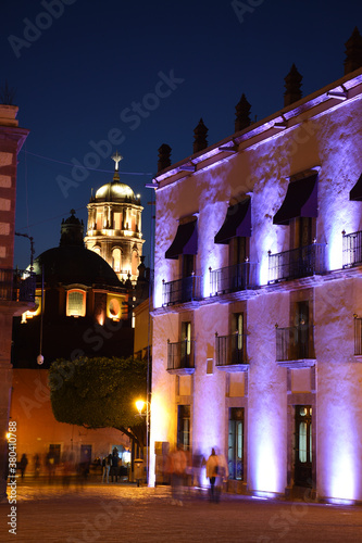 Querétaro centro vista nocturna photo