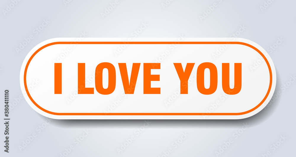 i love you sign. rounded isolated button. white sticker i love you sign. rounded isolated button. white sticker
