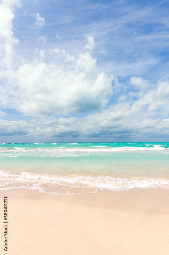 Tide rolling in on a tropical beach Tide rolling in on a tropical beach