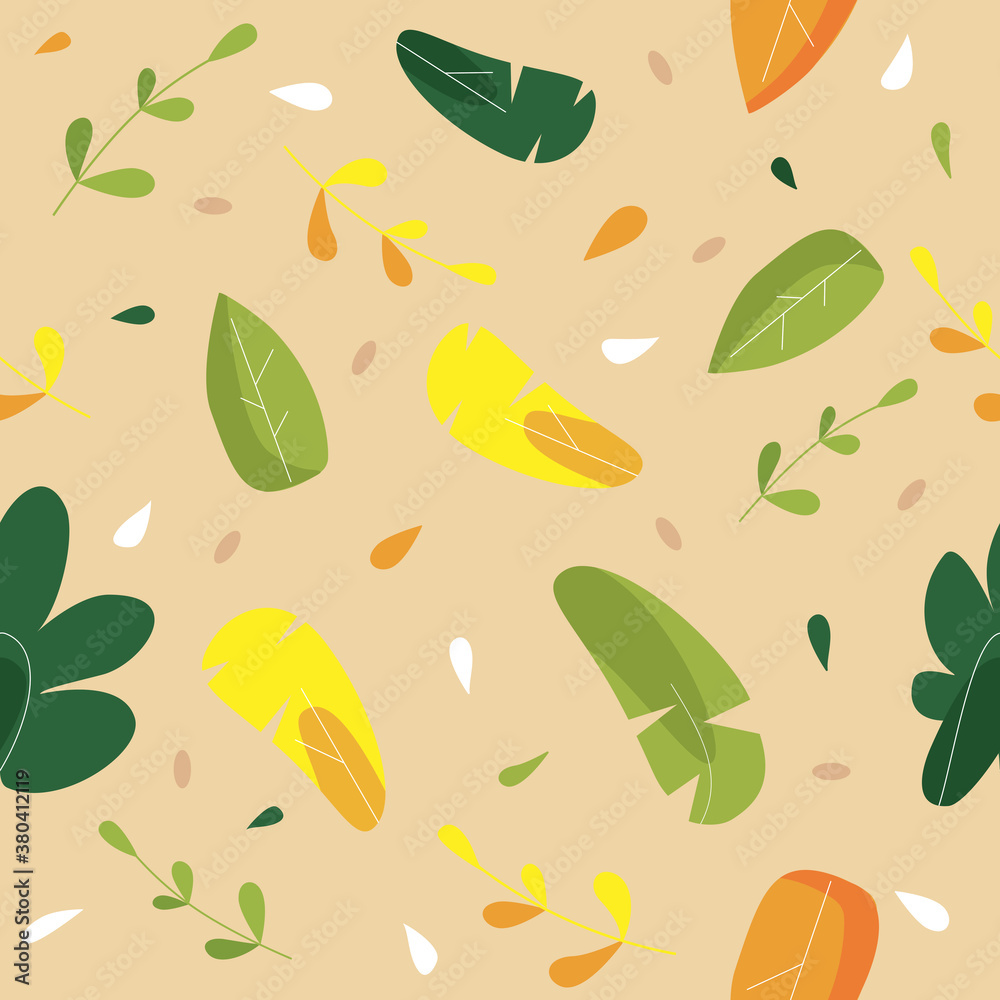 pattern leaves, autumn composition. vector illustration, FlatStyle pattern leaves, autumn composition. vector illustration, FlatStyle