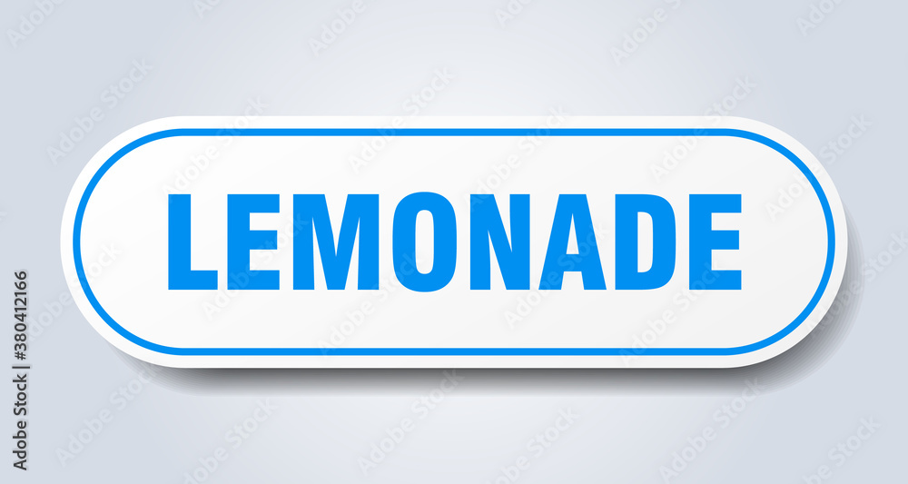 lemonade sign. rounded isolated button. white sticker lemonade sign. rounded isolated button. white sticker