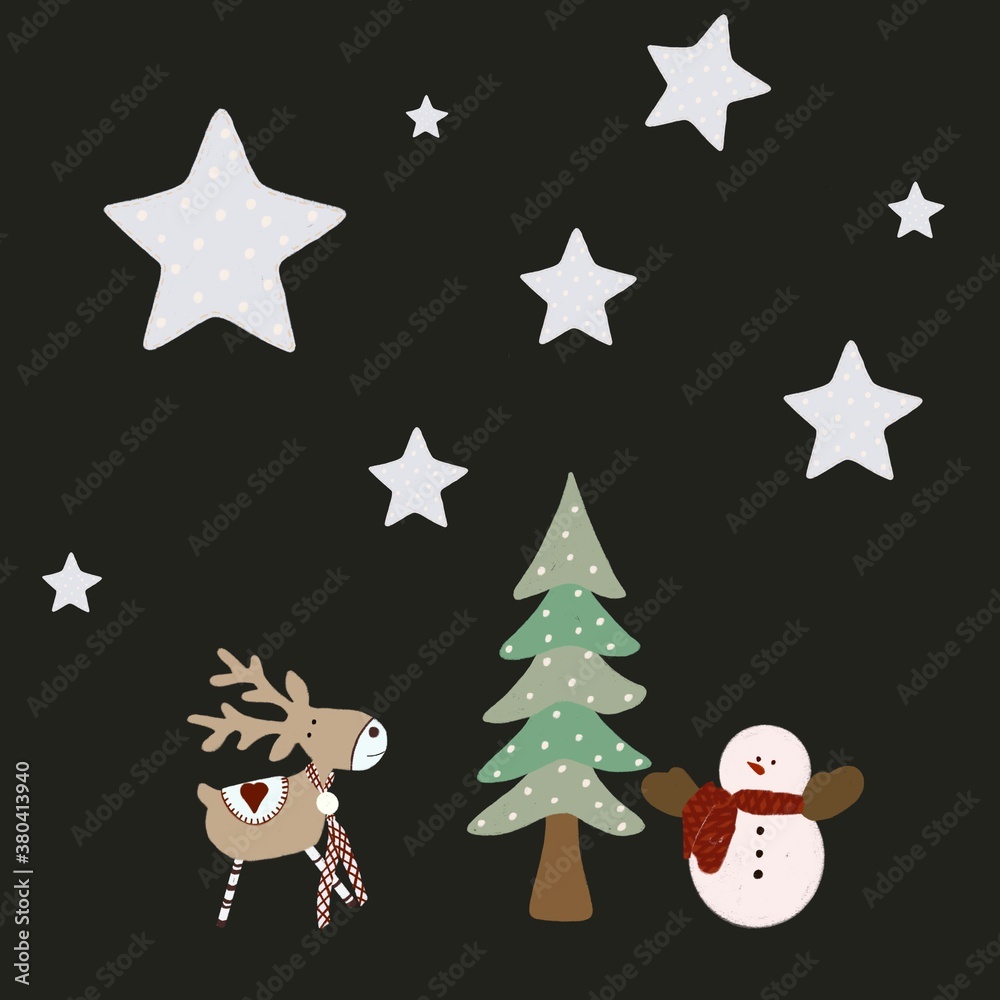set of christmas elements set of christmas elements