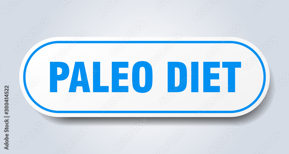 paleo diet sign. rounded isolated button. white sticker paleo diet sign. rounded isolated button. white sticker