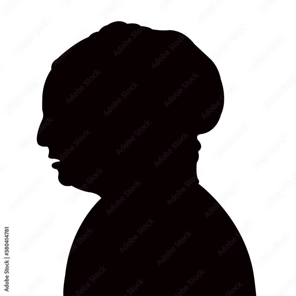 a woman head silhouette vector