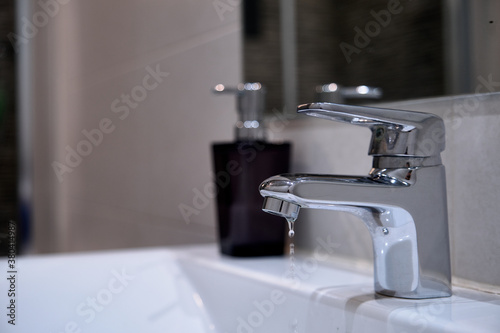 faucet in a bathroom