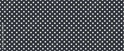 Black, polka dot jersey pattern. Pois, polka dots memphis style. Flat vector seamless dotted pattern. Vintage, abstract geometric wallpaper or banner. Christmas ( xmas ). Point, round signs.