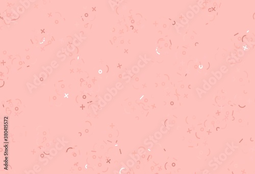 Light Red vector background with math elements.