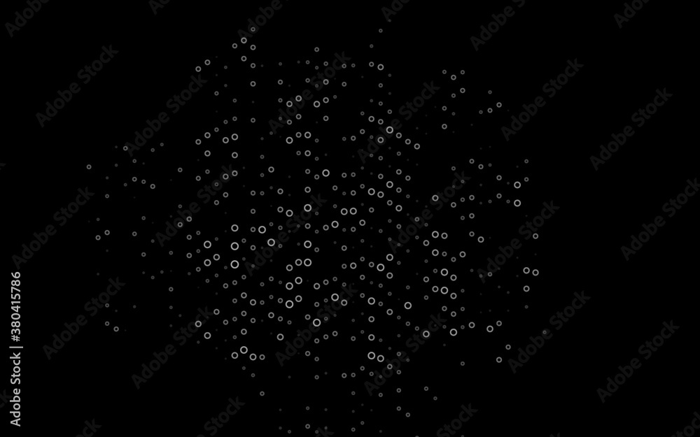 Light Silver, Gray vector background with bubbles. Blurred decorative design in abstract style with bubbles. Pattern for ads, booklets.