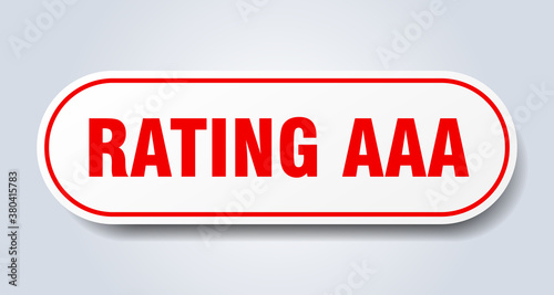 rating aaa sign. rounded isolated button. white sticker