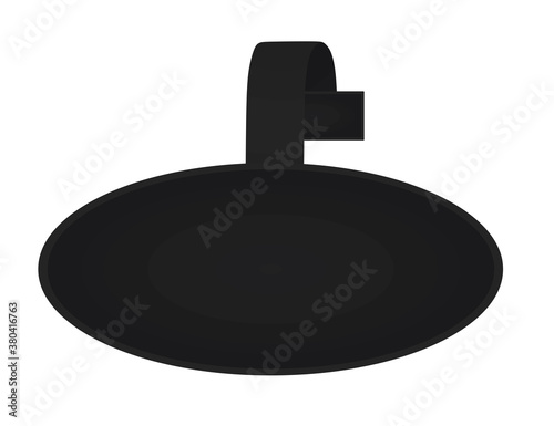 Blank black wobler sign. vector illustration photo