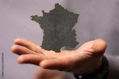 modern france map of the co...