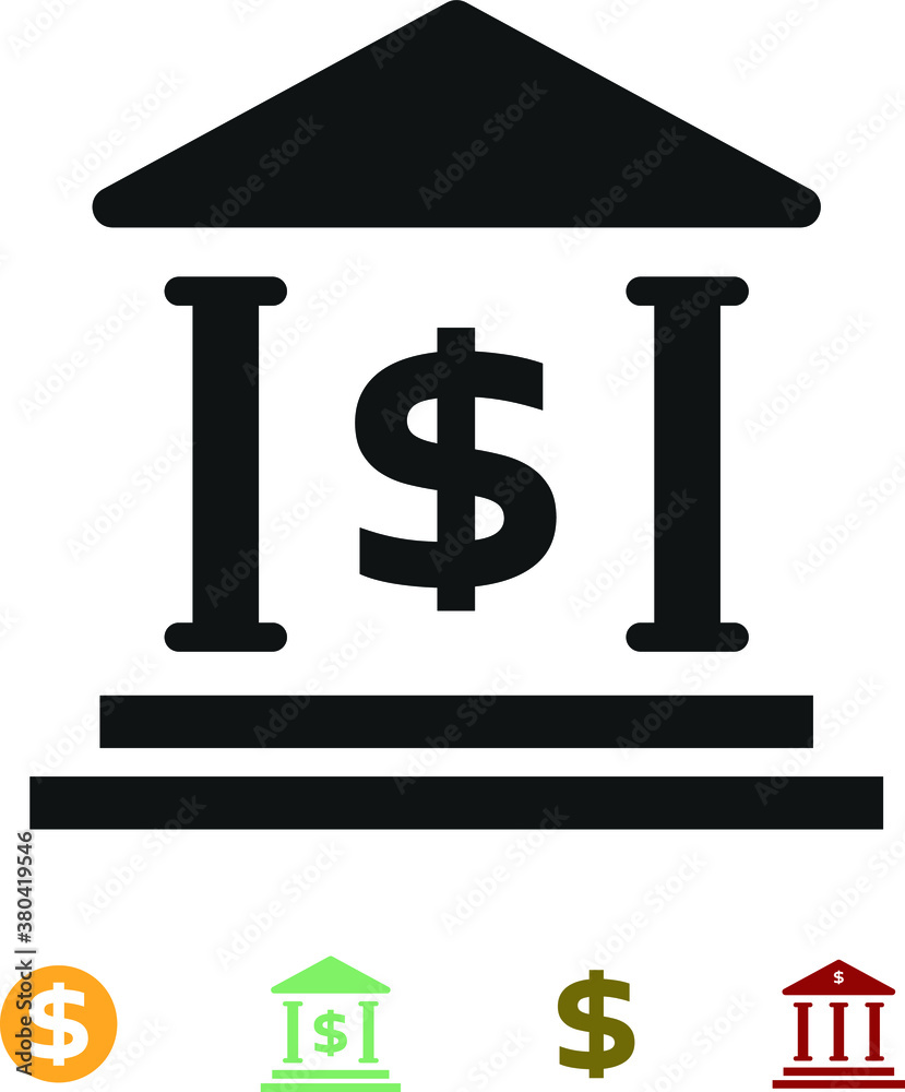 bank icon. building icon vector. banking icon bank icon. building icon vector. banking icon