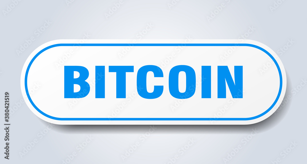 bitcoin sign. rounded isolated button. white sticker bitcoin sign. rounded isolated button. white sticker