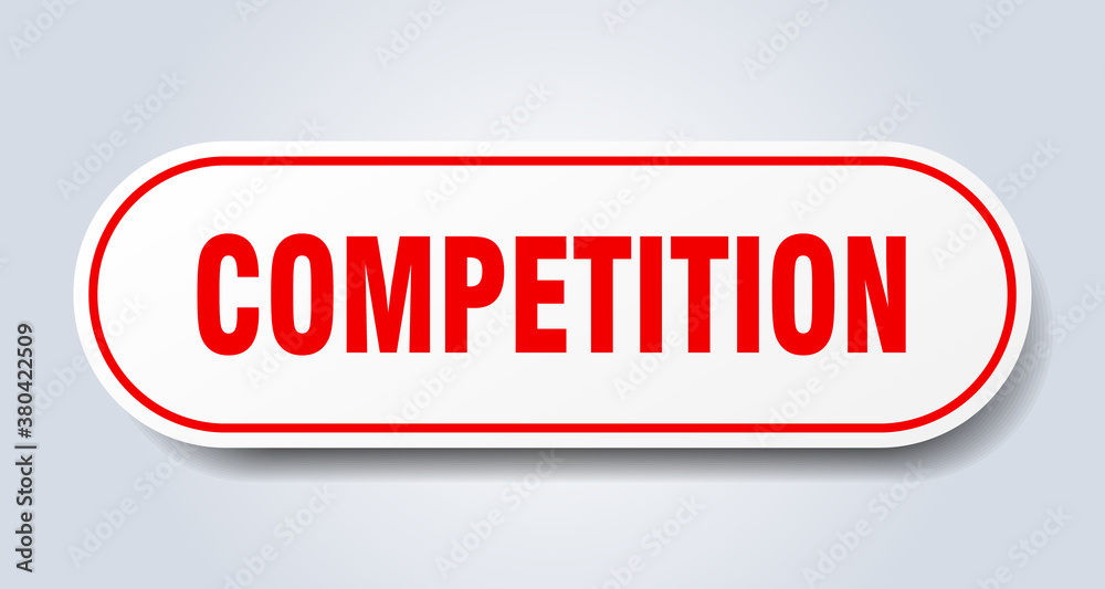 competition sign. rounded isolated button. white sticker competition sign. rounded isolated button. white sticker