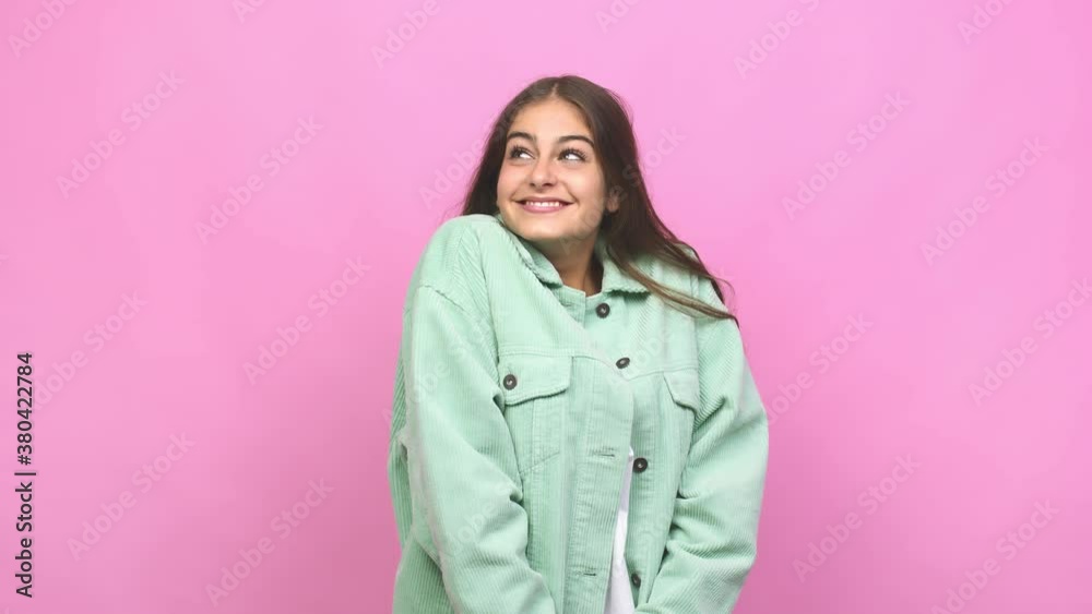 Young caucasian woman dreaming of achieving goals and purposes Young caucasian woman dreaming of achieving goals and purposes