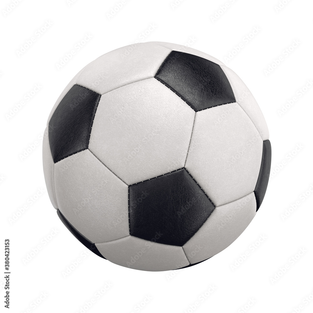 Soccer ball isolated on a white background, 3D render