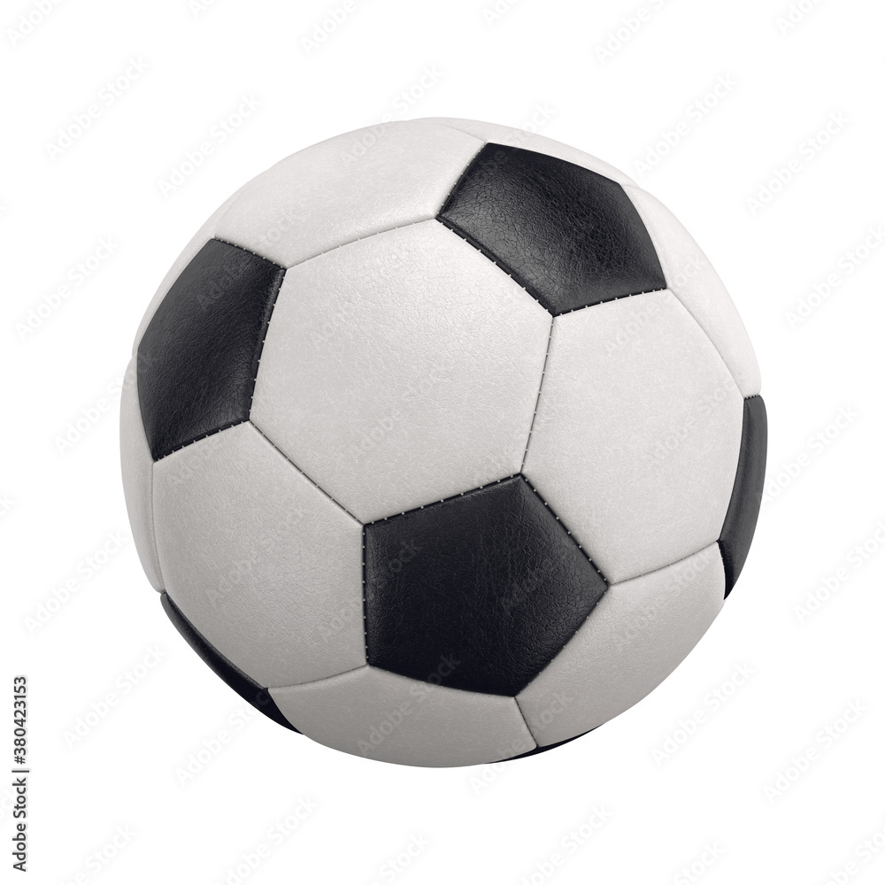 Fototapeta premium Soccer ball isolated on a white background, 3D render