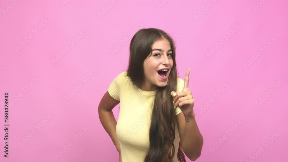 Young caucasian woman having an idea, inspiration concept Young caucasian woman having an idea, inspiration concept
