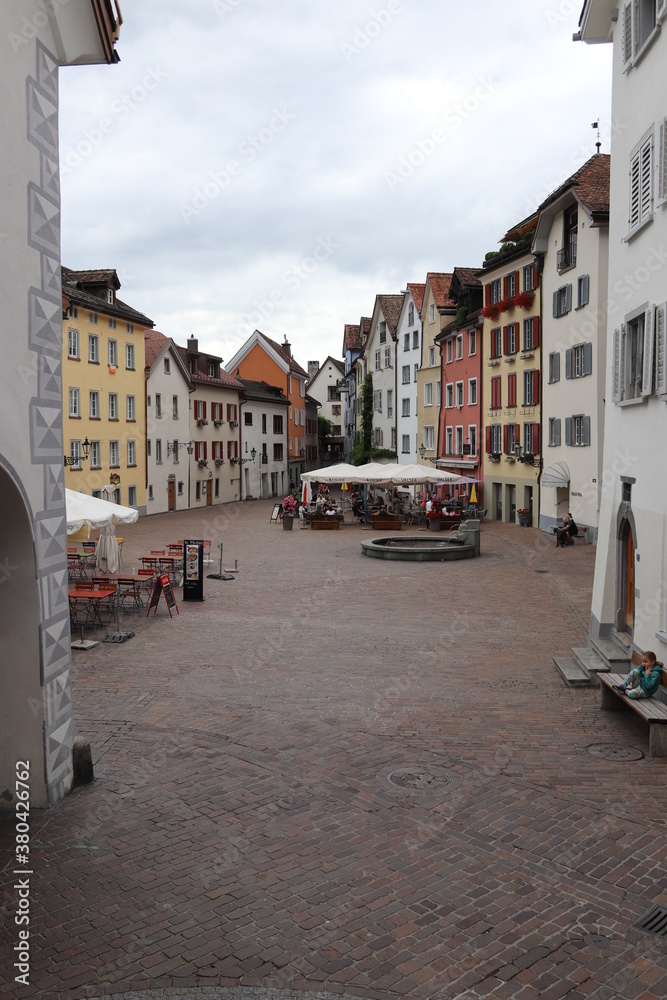 Marktplatz in Chur, Schweiz