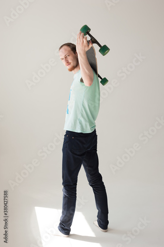 Man with longboard