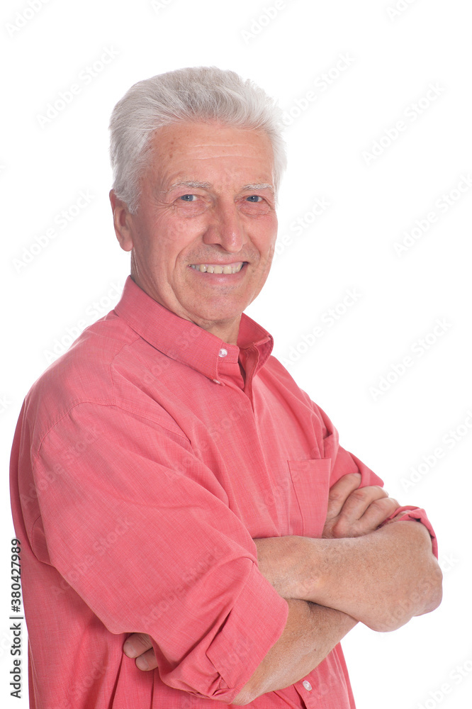 Portrait of smiling mature man with crossed arms Portrait of smiling mature man with crossed arms
