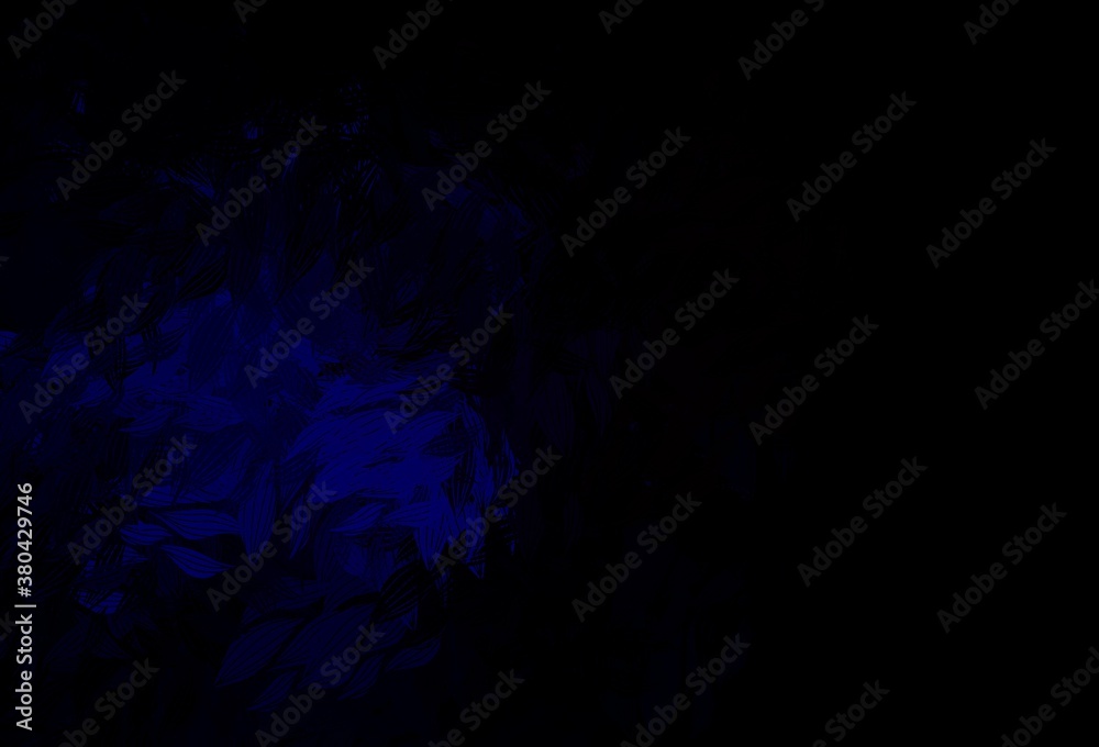 Dark Blue, Red vector doodle pattern with leaves. Dark Blue, Red vector doodle pattern with leaves.
